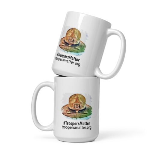 #troopersmatter - White glossy mug - Image 3