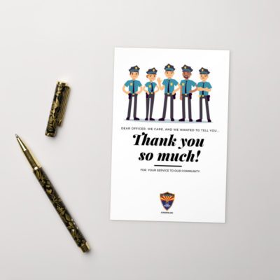 Postcard - Thank You - All Officers
