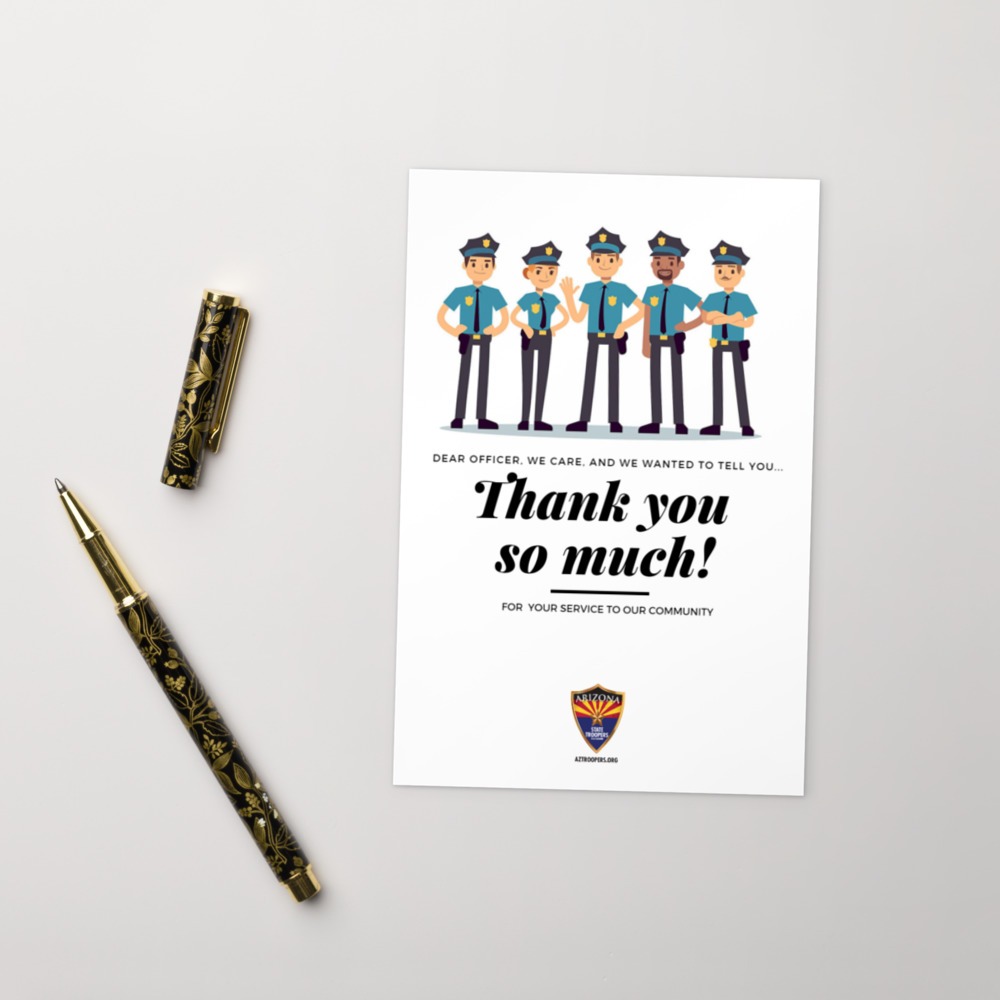 Postcard - Thank You - All Officers