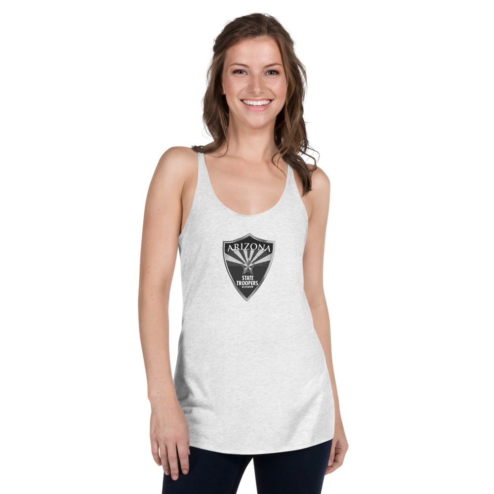 Women's Racerback Tank - B&W Shield Logo - Image 6
