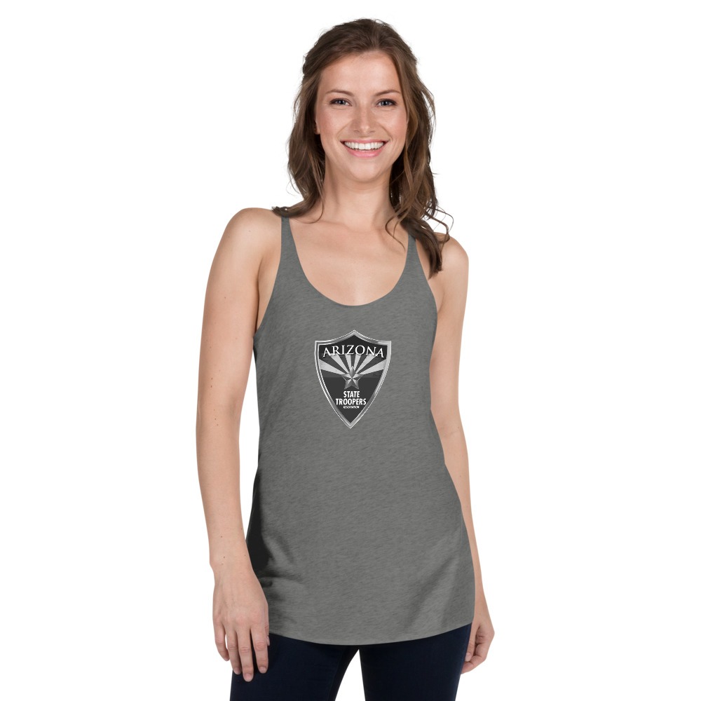 Women's Racerback Tank - B&W Shield Logo - Image 4