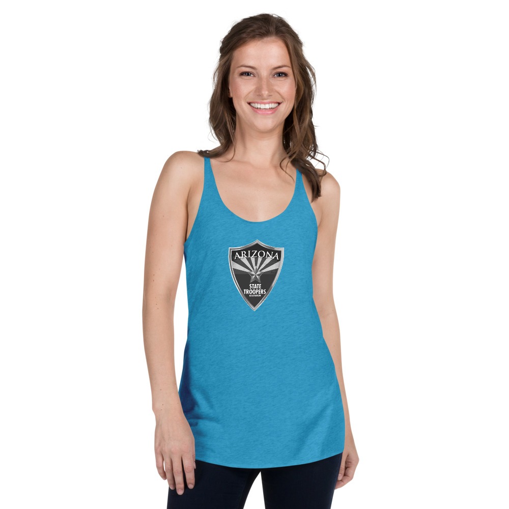 Women's Racerback Tank - B&W Shield Logo - Image 5