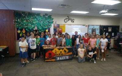 Today, I spoke with 75 5th graders about being good passengers