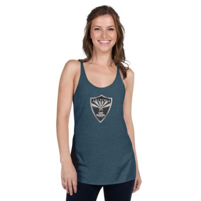 Women's Racerback Tank - B&W Shield Logo