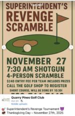 Trooper Jose Fernandez , Detective Juan Fernandez, Sergeant Francisco Cervantes-Salas, and Sergeant John Rodriguez played in the Superintendent’s Revenge tournament at Quarry Pines with lots of holes having obstacles.