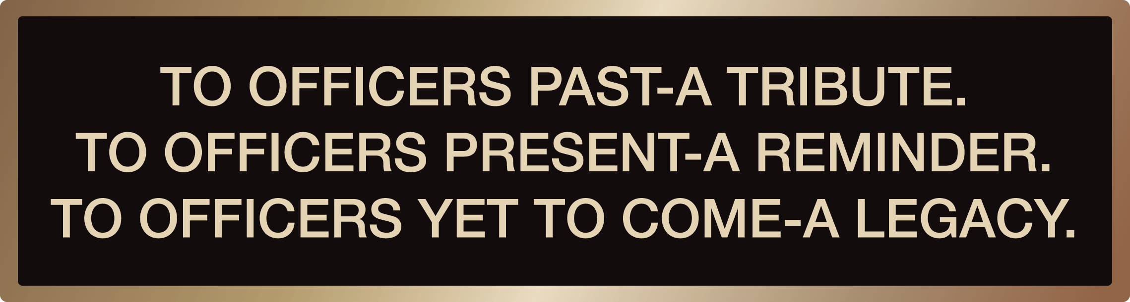 Memorial Center Plaque