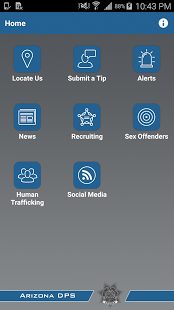 AZDPS App Screen