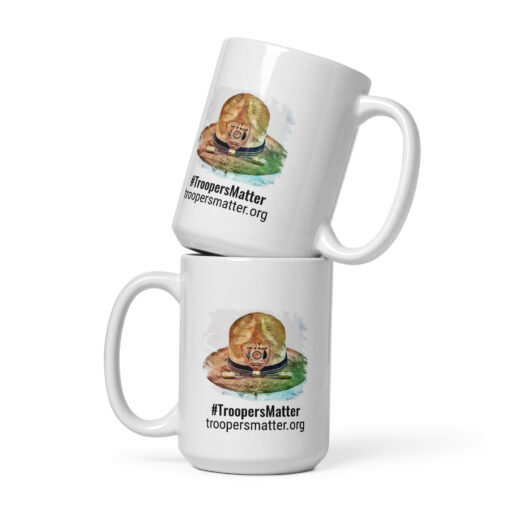 #troopersmatter - White glossy mug - Image 3